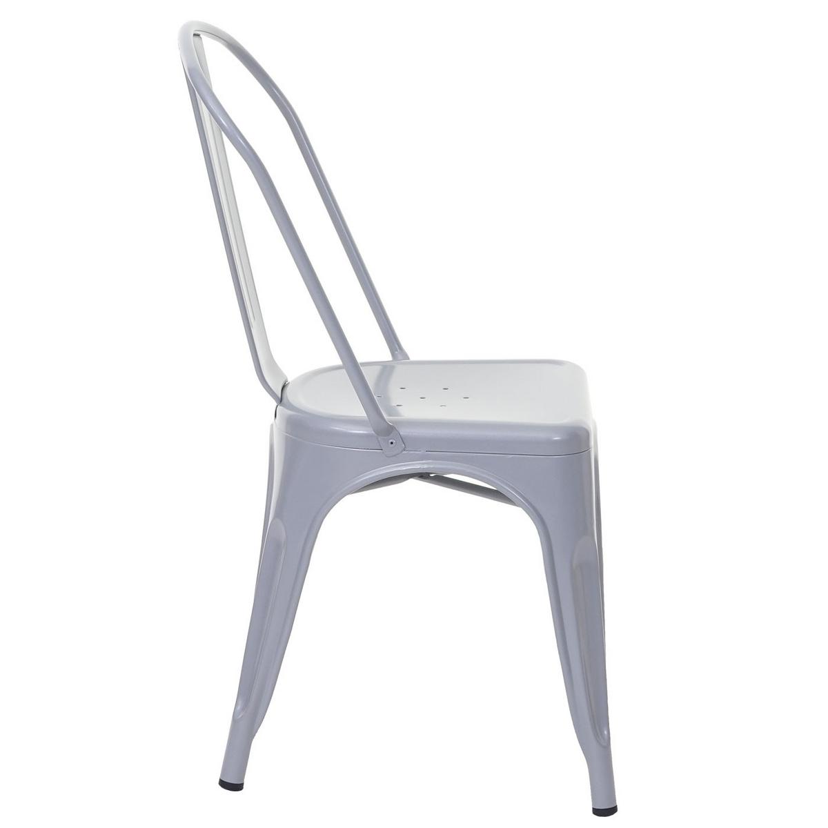 STUHL METALL Grau - Grau, Metall (45/87/43cm) - MCW