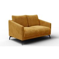 SOFA VILT 2-Sitzer, safran - Gelb/Schwarz, Holzwerkstoff/Textil (142/89/94cm) - Wozimo