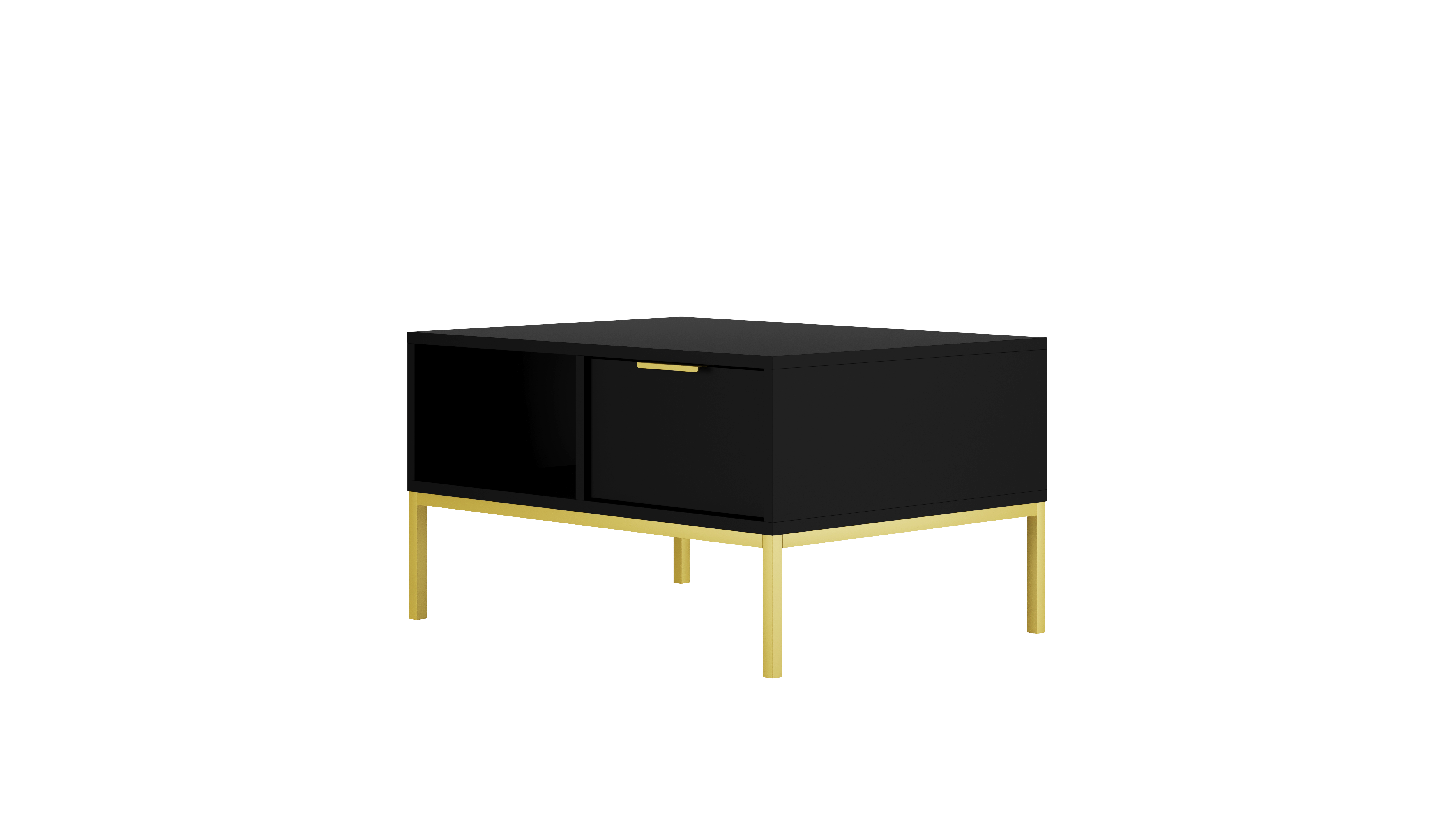 COUCHTISCH Austin 60/45/80 - Goldfarben/Schwarz, Holzwerkstoff (80/60/45cm) - RAUMHIRSCH FURNITURE