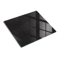 GLASPLATTE 60x52 cm Leinenstruktur - Schwarz, Glas (60/0.4/52cm) - TULUP