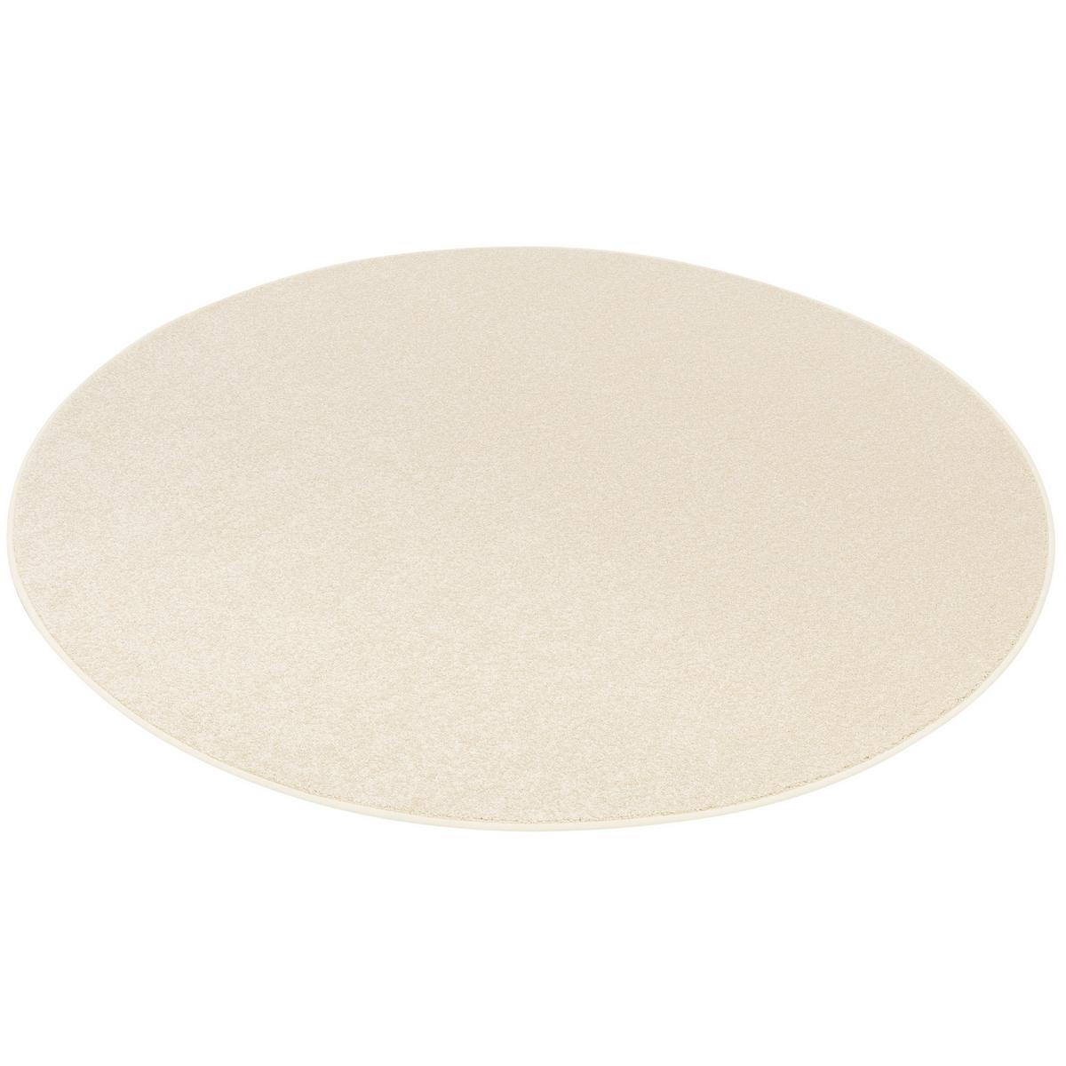 HOCHFLOR VELOURS TEPPICH LUNA RUND - Creme, Textil (200/200cm) - Snapstyle
