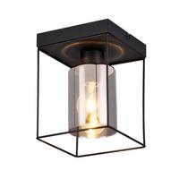 LED-DECKENLEUCHTE Korngrafenhainbach 15.0/20.0/15.0 cm - Schwarz, Glas (15/15/20cm) - ZMH