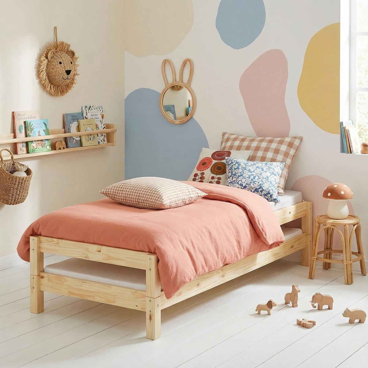 STAPELBETT RINO 90x190 cm natur - Naturfarben, Holz (90/190cm) - IDIMEX