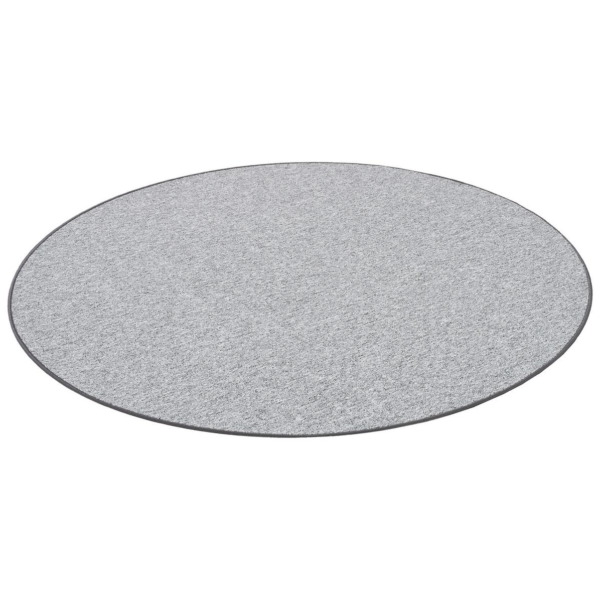 FEINSCHLINGEN VELOUR TEPPICH STRONG RUND - Silberfarben, Textil (200/200cm) - Snapstyle