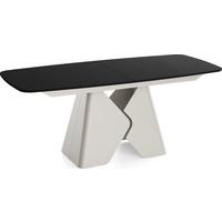 ESSTISCH Vanta rechteckig ausziehbar verlängerbar mit Metallgestell in Kaschmir Grau, Schwarz 200-290/90/76 cm - Schwarz, Holzwerkstoff/Metall (90/290/76cm) - WFL GROUP