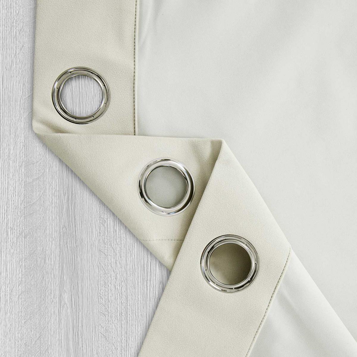 VERDUNKELUNGSVORHÄNGE Samt mit Thermo-Funktion, 167/228 cm - Creme, Textil (167/228cm) - Homescapes