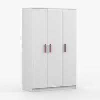 KLEIDERSCHRANK Jonas I 2D 19, 120/192/50, 3-türig, weiß - Weiß, Holzwerkstoff (120/194/50cm) - imoebel24