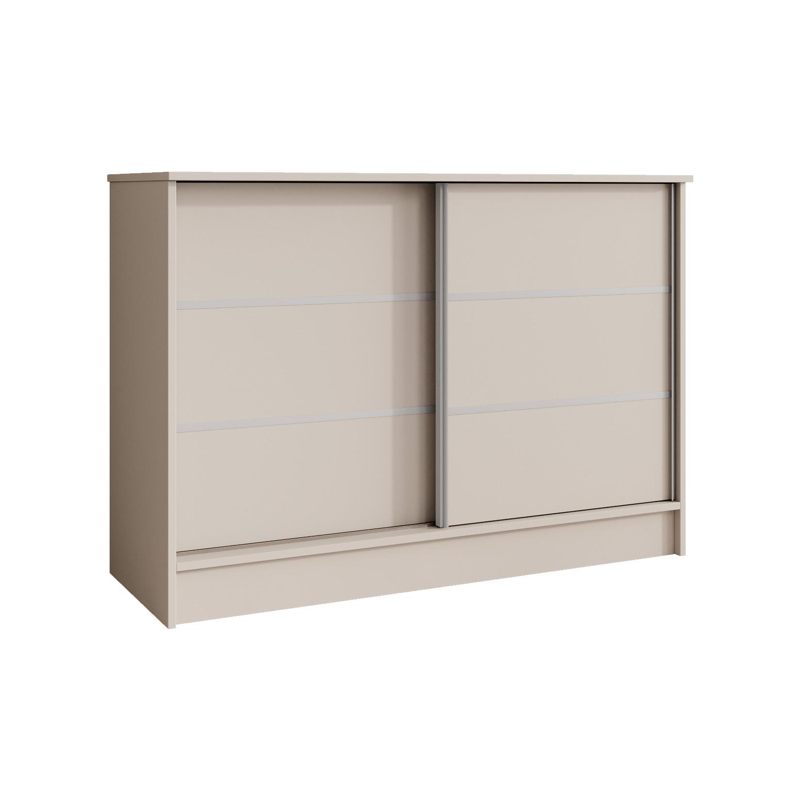 KOMMODE Mirela mit 2 Schiebetüren 120 cm, Kaschmir - Kaschmir, Holzwerkstoff (121/85/43.5cm) - Beautysofa