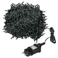 LED LICHTERKETTE Cluster Außen Innen 15 m Weihnachtsbeleuchtung 750 LED Warmweiß - Schwarz, Kunststoff (1800cm) - ECD-Germany