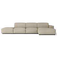 ECKSOFA Sellmo 344 cm - Taupe/Schwarz, Kunststoff/Textil (350/166cm) - Selsey