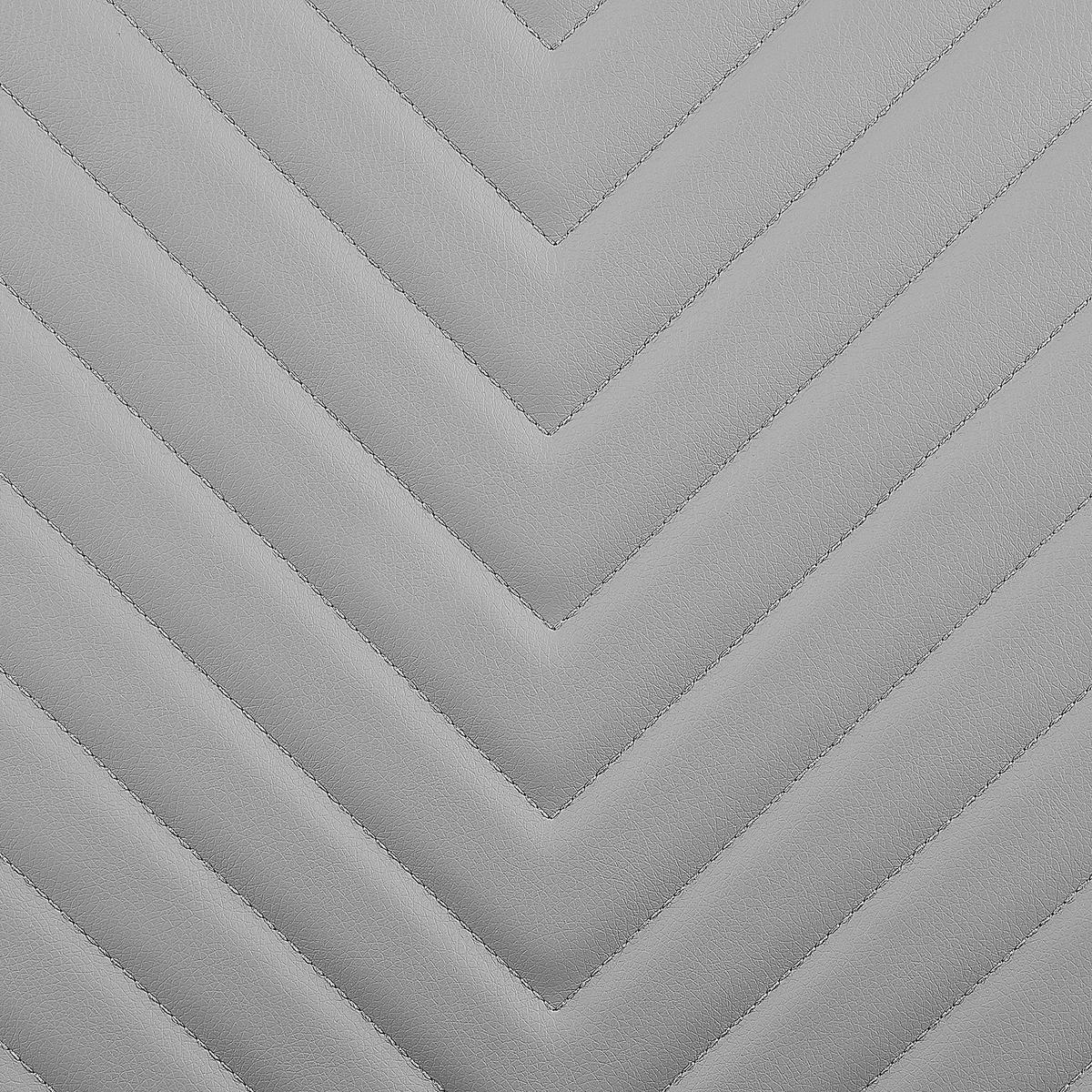 ESSZIMMERSTUHL 2er-Set Kunstleder Grau Picknes - Grau, Textil/Metall (43/105/55cm) - Beliani