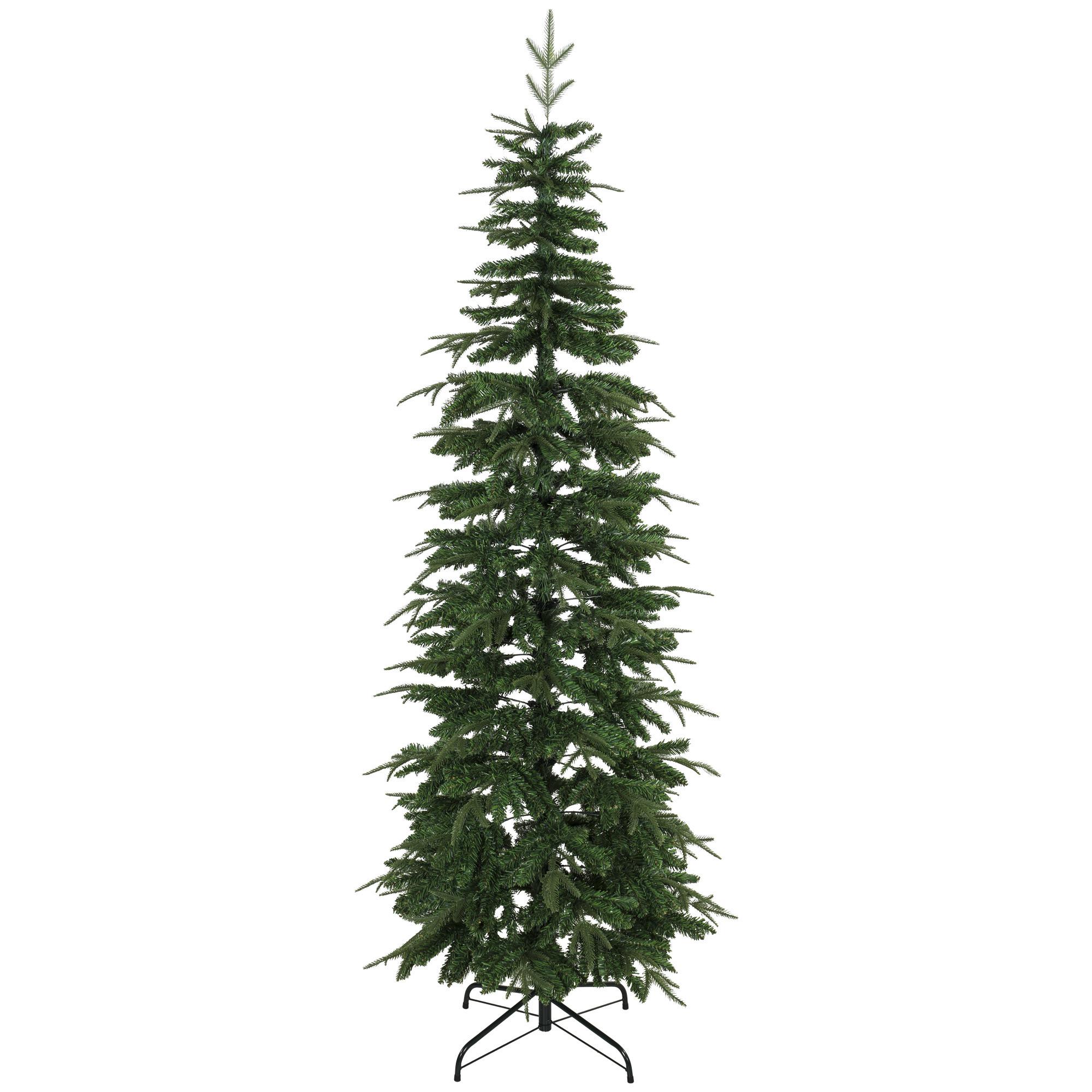 KÜNSTLICHER-WEIHNACHTSBAUM PE PVC Grün - Grün, Kunststoff (210cm) - HOMCOM