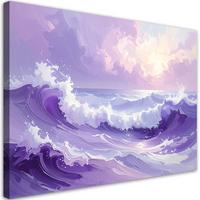 LEINWANDBILD Natur und Botanik 90x60cm - Lila, Textil (90/60cm) - Feeby