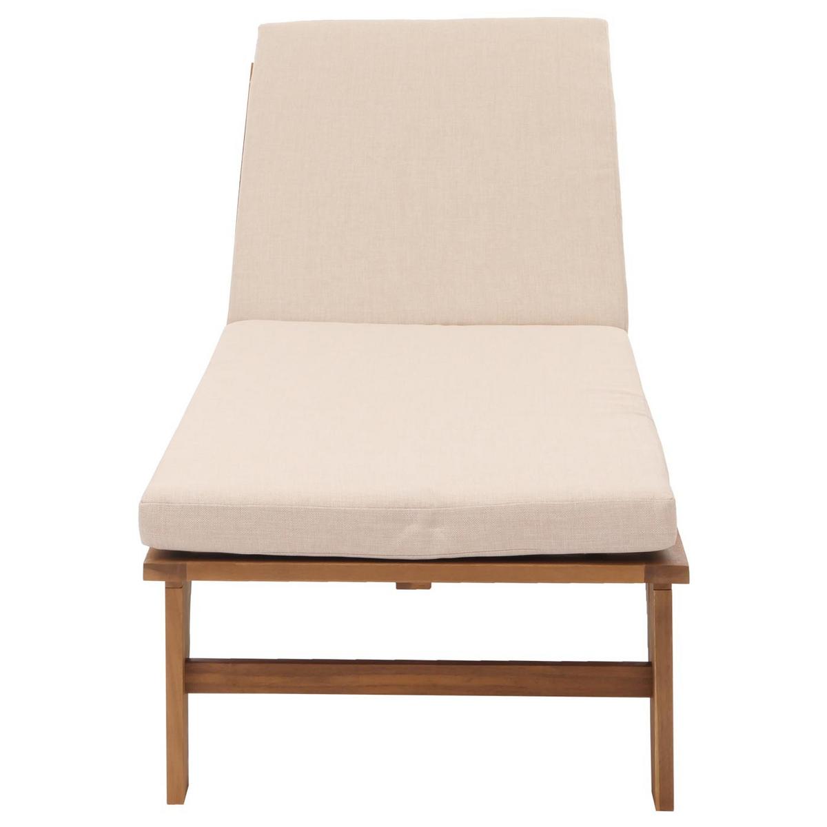 SONNENLIEGE Beige - Beige, Holz (66/110/200cm) - MCW