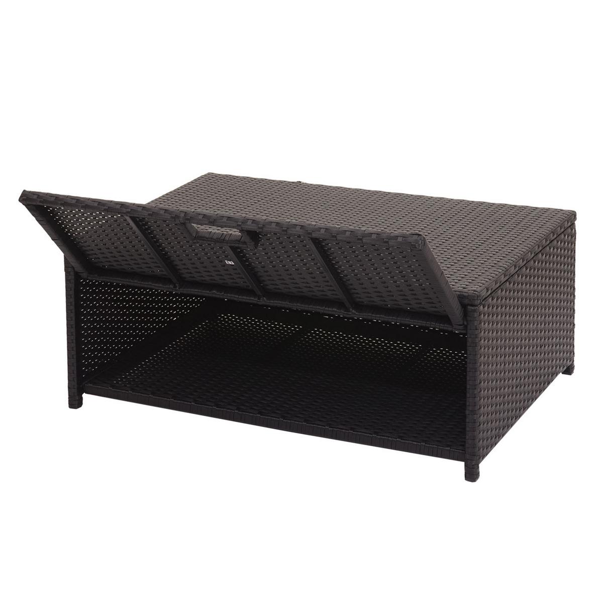 POLY-RATTAN GARNITUR Schwarz, Anthrazit - Anthrazit/Schwarz, Kunststoff - MCW