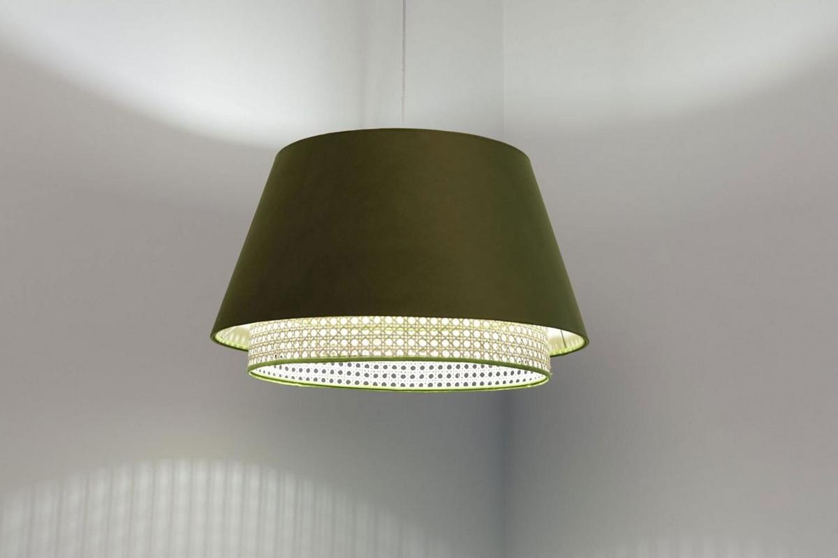HÄNGELEUCHTE Grün 50/31 cm - Beige/Grün, Kunststoff (50/1.3/31cm) - ONZENO