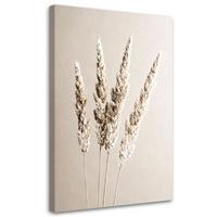 LEINWANDBILD Pampasgras Pflanzen beige 40x60cm - Beige, Textil (40/60cm) - Feeby