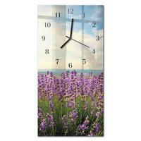 WANDUHR aus Glas 30x60 cm - Blumen - Multicolor, Glas (30/60/0.4cm) - TULUP