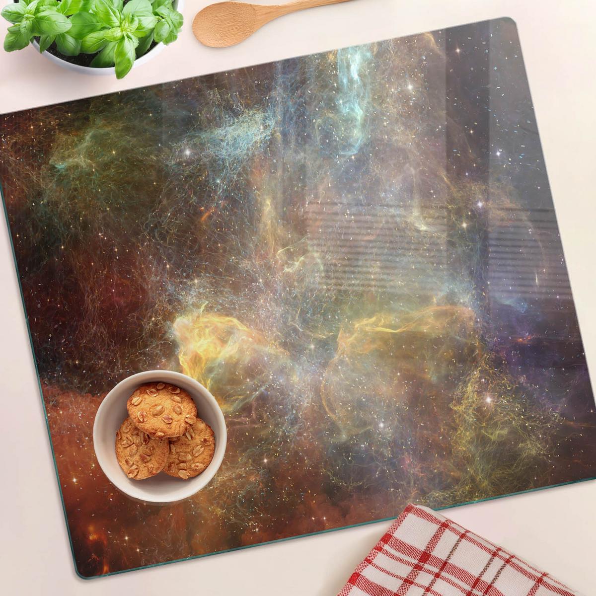 GLASPLATTE 60x52 cm Kosmos - Multicolor, Glas (60/0.4/52cm) - TULUP