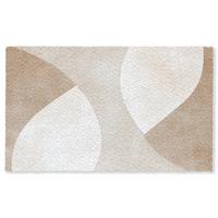 FUSSMATTE Braun - Japandi - Abstrakt Schmutzfangmatte 150x90 cm - Beige, Kunststoff (150/0.4cm) - MuchoWow