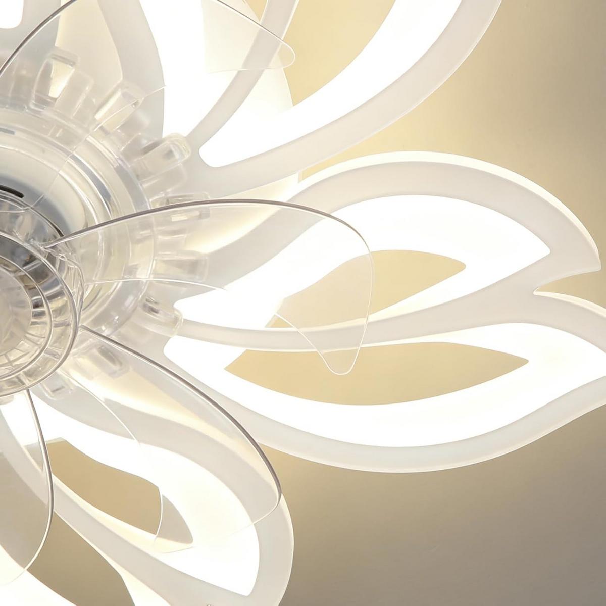 DECKENVENTILATOR Mit Beleuchtung Vornis 60/69.5/14.5 cm - Weiß, Metall (66/66/14.5cm) - ZMH