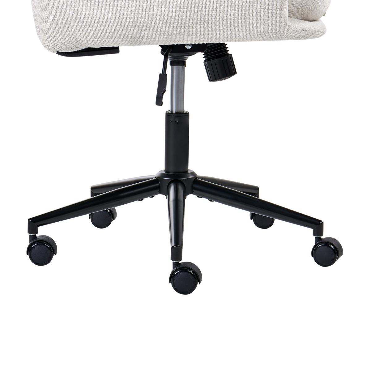 BÜROSTUHL Cremeweiß Constantia - Creme, Textil/Metall (58/86/58cm) - Beliani
