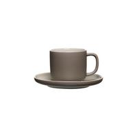 KAFFEETASSE MIT UNTERTASSE Jasper Taupe 240 ml - Taupe, Keramik (15/9/15cm) - Ritzenhoff Breker