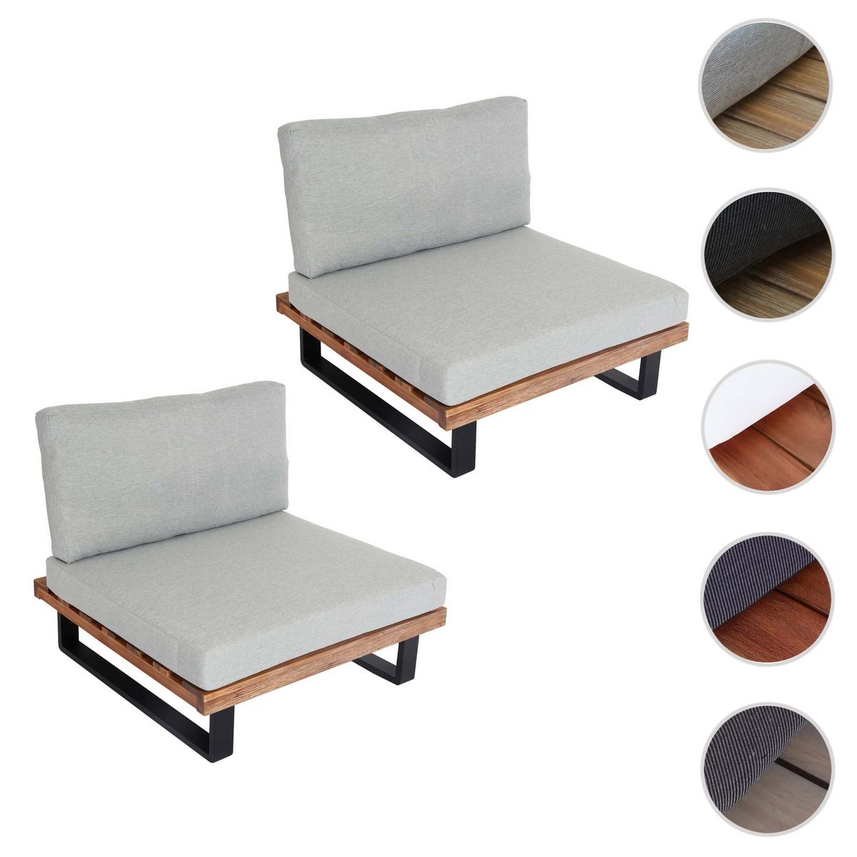 LOUNGE-SESSEL Schwarz, Beige, Hellgrau - Beige/Hellgrau, Holz (82/75/82cm) - MCW