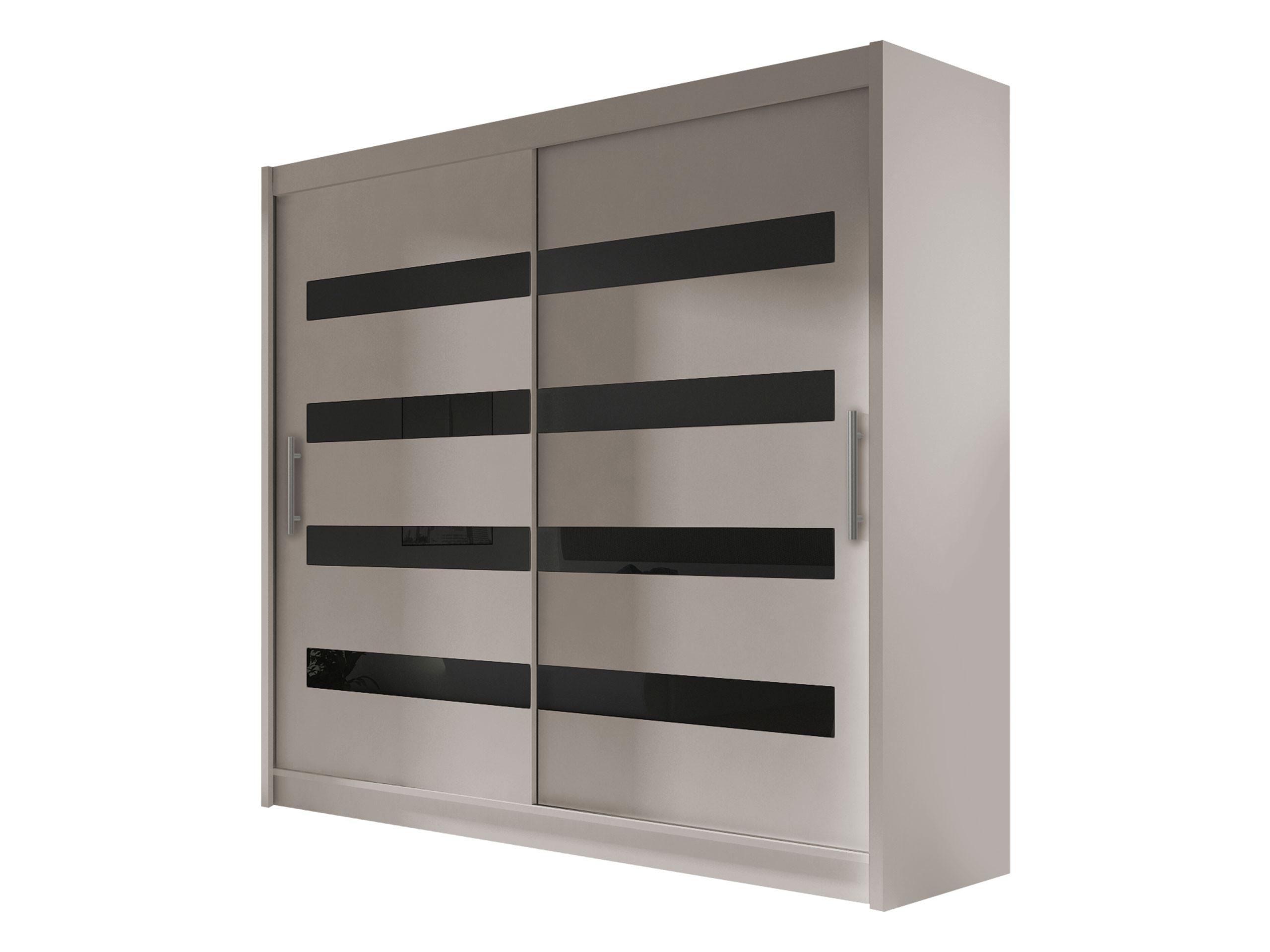 KLEIDERSCHRANK London XI - Kaschmir/Silberfarben, Holzwerkstoff/Kunststoff (180/215/58cm) - MIRJAN24