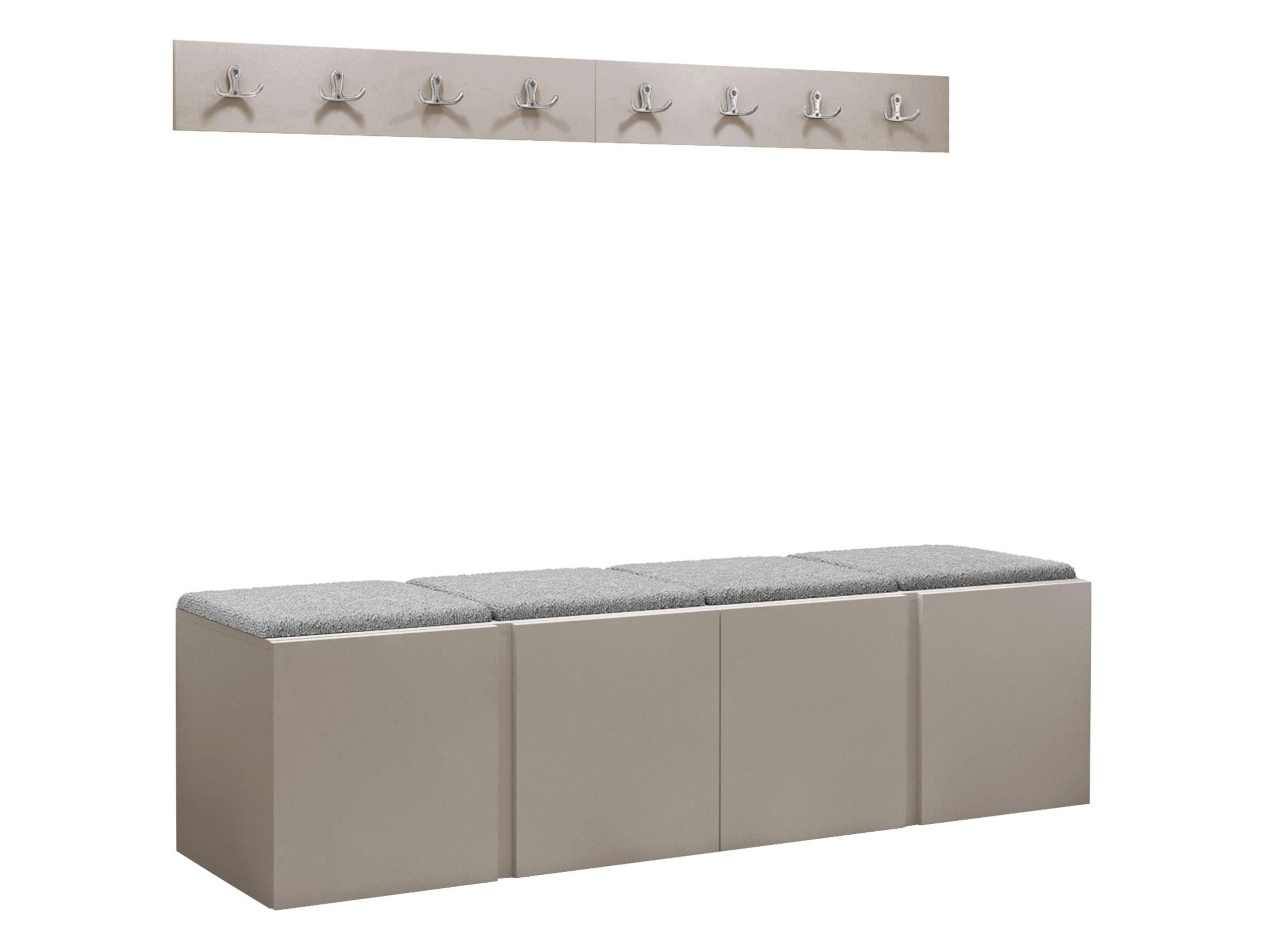 GARDEROBEN-SET Orion VII - Kaschmir/Hellgrau, Holzwerkstoff/Kunststoff (168/42/46cm) - MIRJAN24