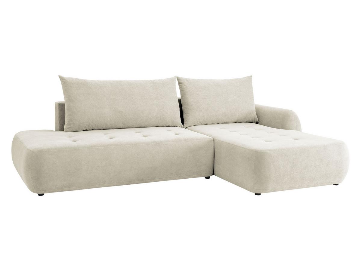 ECKSCHLAFSOFA Bueno I, Seite: Rechts - Creme/Schwarz, Holz/Textil (300/185cm) - MIRJAN24