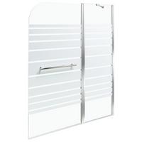 BADEWANNENAUFSATZ 140/100 cm Silber Tuapi - Transparent/Silberfarben, Glas (100/140cm) - Beliani