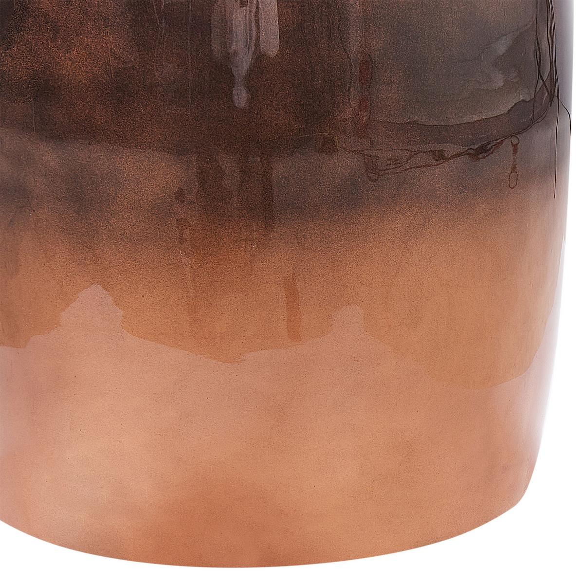 BEISTELLTISCH Metall goldbraun/schwarz rund 26 cm Fraguita - Schwarz/Braun, Metall (40/40/40cm) - Beliani
