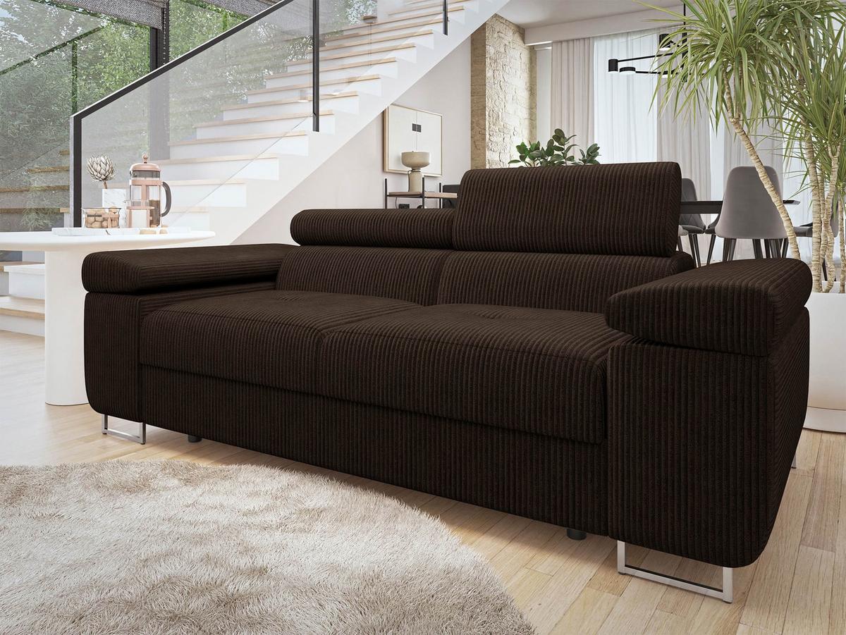 SOFA Torezio 2 Cord - Nussbaumfarben, Holz/Textil (198/90/102cm) - MIRJAN24