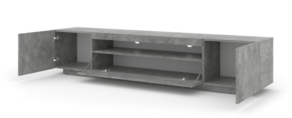 TV LOWBOARD Beton 200/42/37 - Grau, Holzwerkstoff (200/42/37cm) - RAUMHIRSCH FURNITURE