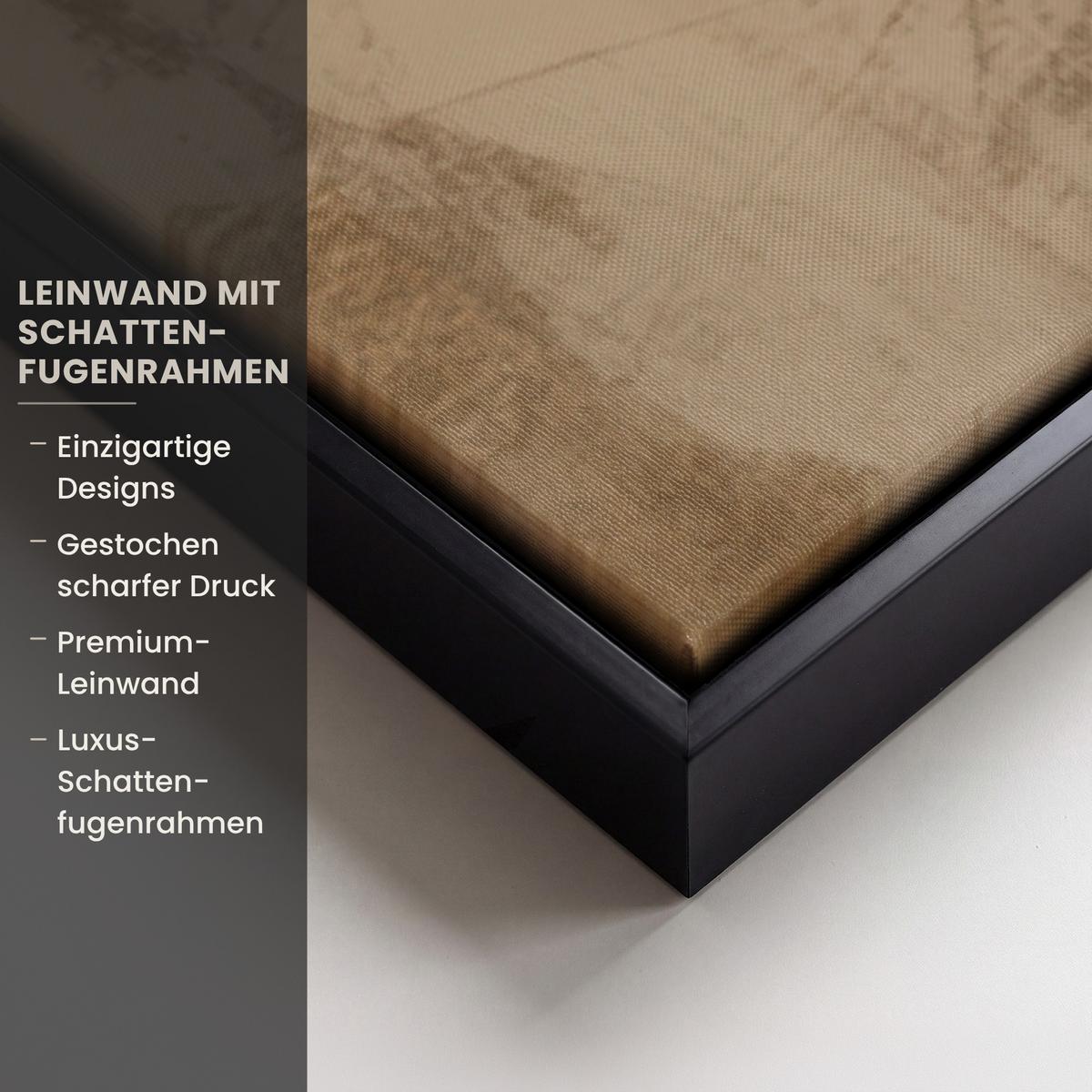 LEINWAND Bilder mit Rahmen - Frau - Gold - Abstrakt - Textur - 80x120 - Goldfarben, Textil (80/120cm) - MuchoWow