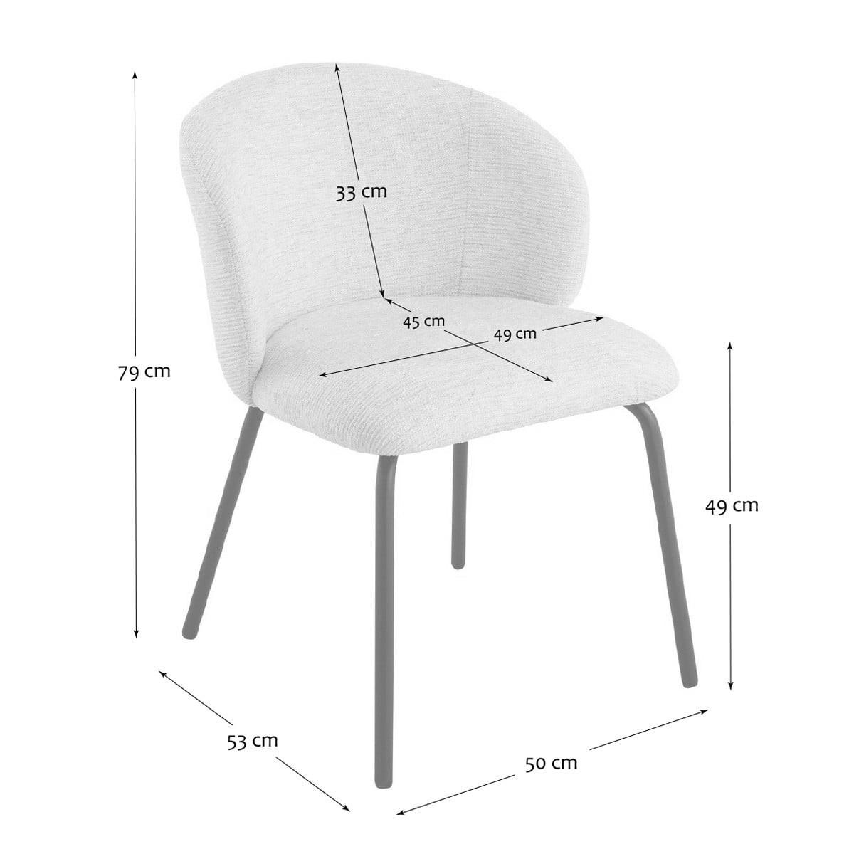 2ER-SET Stühle mit gepolsterter Sitzfläche und Rückenlehne Vesper 57/56/78 cm - Beige, Holzwerkstoff (49/79/56cm) - Calicosy
