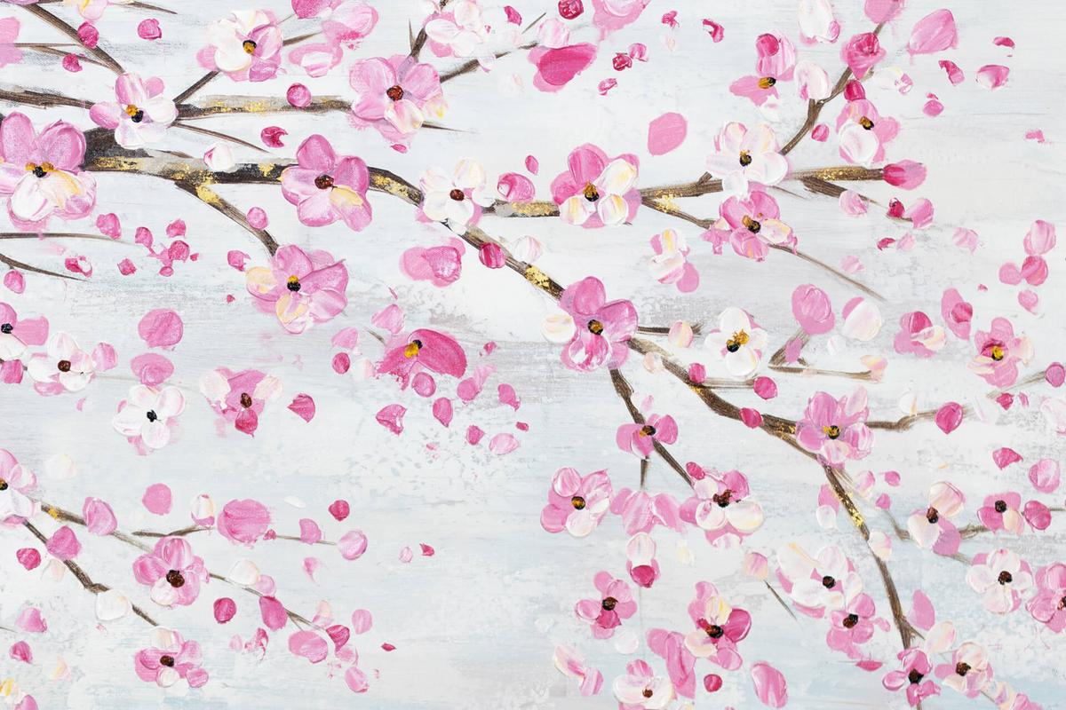 ÖLGEMÄLDE 120/60 cm - Pink, Holz/Textil (120/60cm) - KUNSTLOFT