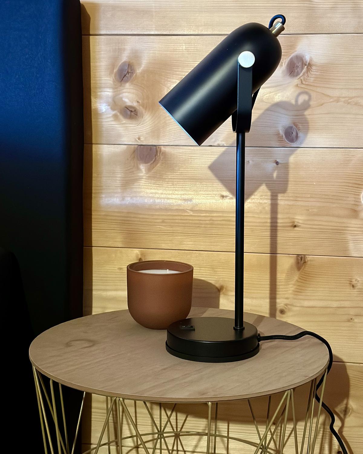 SCHREIBTISCHLAMPE Tyria 8/8/48 cm - Schwarz, Metall (8/8/48cm) - Beliani