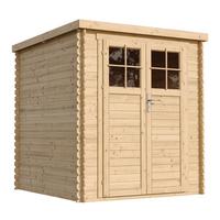 HOLZ-GARTENHAUS mit hochwertige abschließbare Tür B204xL204xH202 cm/ 3.53 m2 M309F - Beige, Holz (204/200/204cm) - Timbela