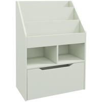 KINDER Bücherregal Kinderregal mit Schublade, 3 Ablagefächern, 2 offenen Fächern - Grün, Holzwerkstoff (29.9/90/60cm) - HOMCOM
