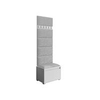 GARDEROBEN-SET Grawis 60 IV - Silberfarben/Hellgrau, Holzwerkstoff/Kunststoff (64.5/45/34cm) - MIRJAN24