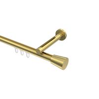 GARDINENSTANGE INNENLAUF Siteno Sitra 180 cm, 1-läufig, 20 mm Ø Messing-Optik - Messingfarben, Metall (180cm) - INTERDECO
