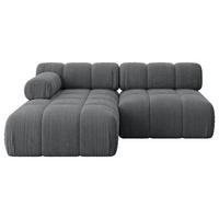 ECKSOFA modulares Sofa Razon-L1 - 190x160x70 cm Dunkelgrau Cord - Dunkelgrau, Holzwerkstoff/Textil (190/160cm) - ALTDECOR