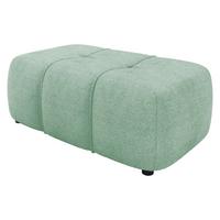 POLSTERHOCKER Furyn Boucle - Schwarz/Mintgrün, Holzwerkstoff/Kunststoff (93/38/62cm) - MIRJAN24