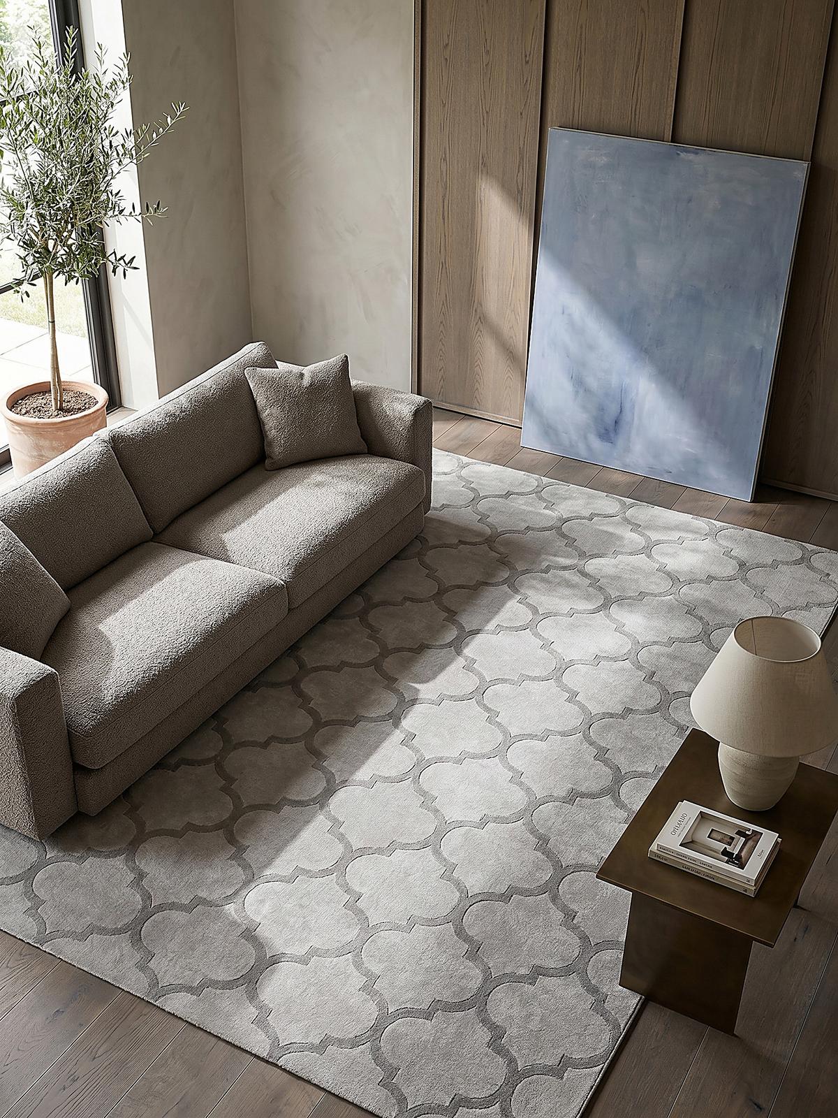 KURZFLORTEPPICH Orientalisch ERESMA Polyester Grau 200 x 290 cm - Grau, Textil (200/290cm) - KADIMA DESIGN