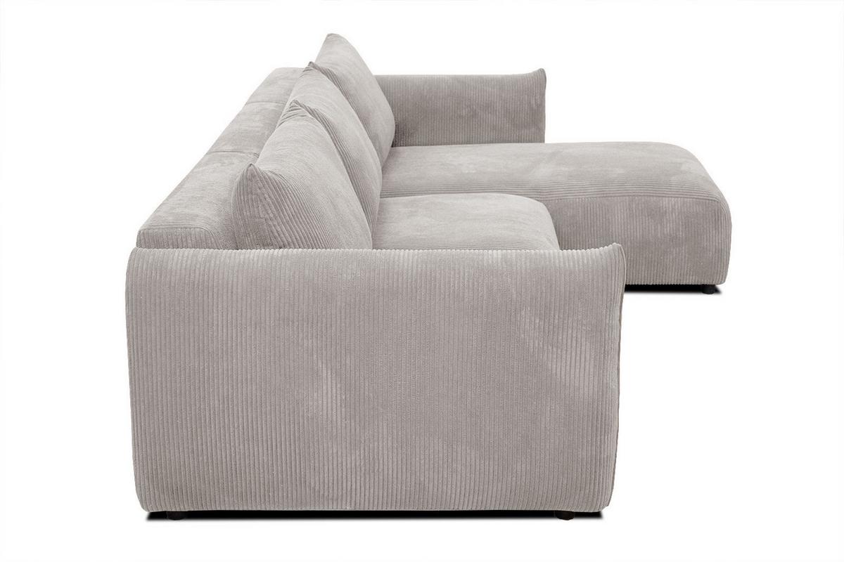 ECKSOFA TAUER 5-Sitzer, weiß - Schwarz/Weiß, Holzwerkstoff/Kunststoff (294/173cm) - Wozimo