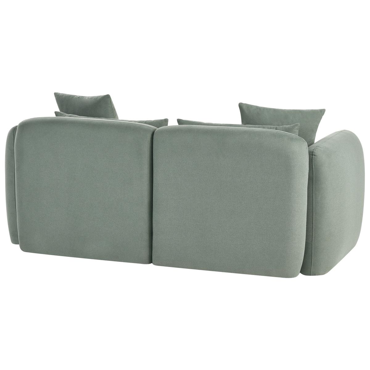3-SITZER-SOFA Stoff Hellgrün Ekenes - Hellgrün, Textil (182/72/90cm) - Beliani