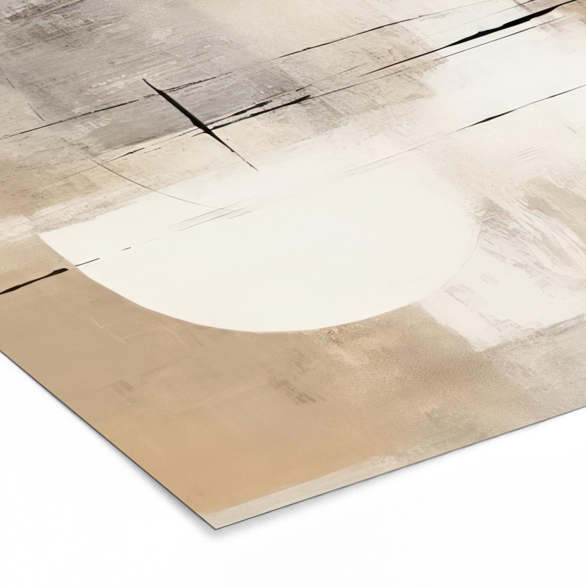 POSTER MIT RAHMENGERAHMTES BILD Abstrakt - Kunst - Grau 120x80 cm - Hellgrau, Papier (120/80cm) - MuchoWow