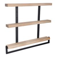 WANDREGAL Nykøbing - Naturfarben, Holz (79/67.5/8.5cm) - [en.casa]